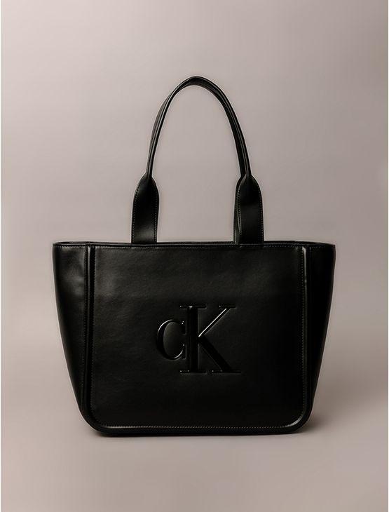 Bolsa Calvin Klein Jeans Feminina Tote Logo Reissue - Preto Bolsa Calvin Klein Jeans Feminina Tote Logo Reissue Preto u