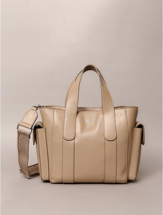 Bolsa Calvin Klein Feminina Com Bolsos Laterais - Havana Bolsa Calvin Klein Feminina Com Bolsos Laterais Havana u