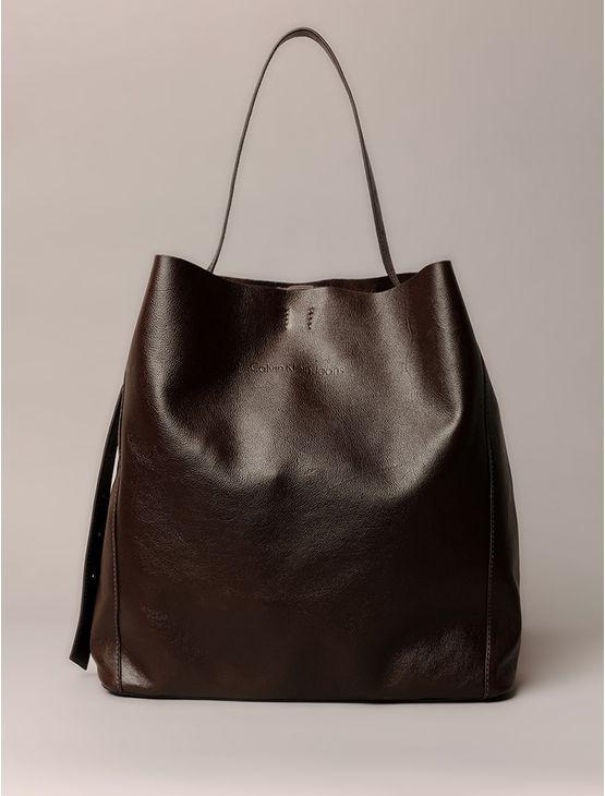 Bolsa Grande Calvin Klein Jeans Feminino Soft - Marrom Bolsa Grande Calvin Klein Jeans Feminino Soft Marrom u