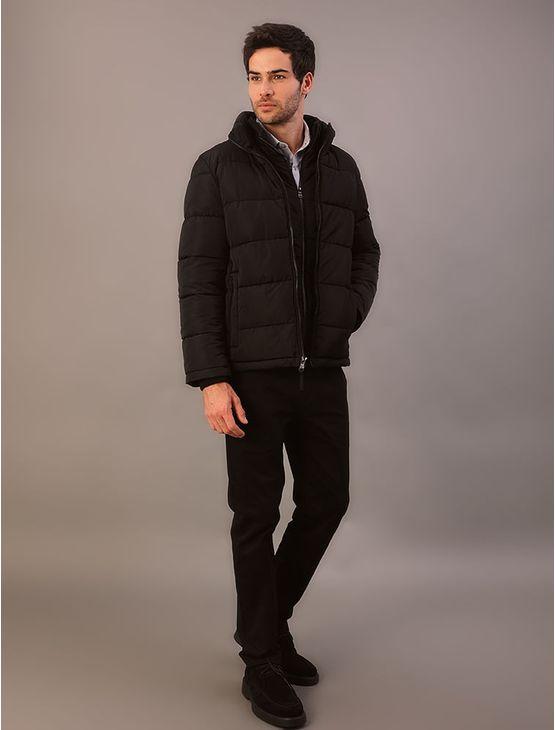 Jaqueta Calvin Klein Jeans Matelassê Com Zíper Duplo - Preto Jaqueta Calvin Klein Jeans Matelassê Com Zíper Duplo Preto m