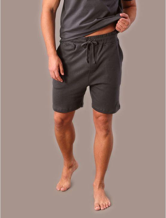 Bermuda Masculino Bolsos Suedine - Chumbo Bermuda Masculino Bolsos Suedine Chumbo g
