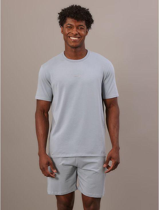 Pijama Masculino Manga Curta e Bermuda Pima Cotton - Azul Claro Pijama Masculino Manga Curta e Bermuda Pima Cotton Azul Claro m