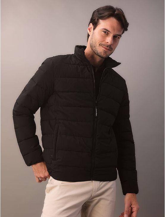 Jaqueta Matelasse Calvin Klein Com Zíper Sorona - Preto Jaqueta Matelasse Calvin Klein Com Zíper Sorona Preto Gg