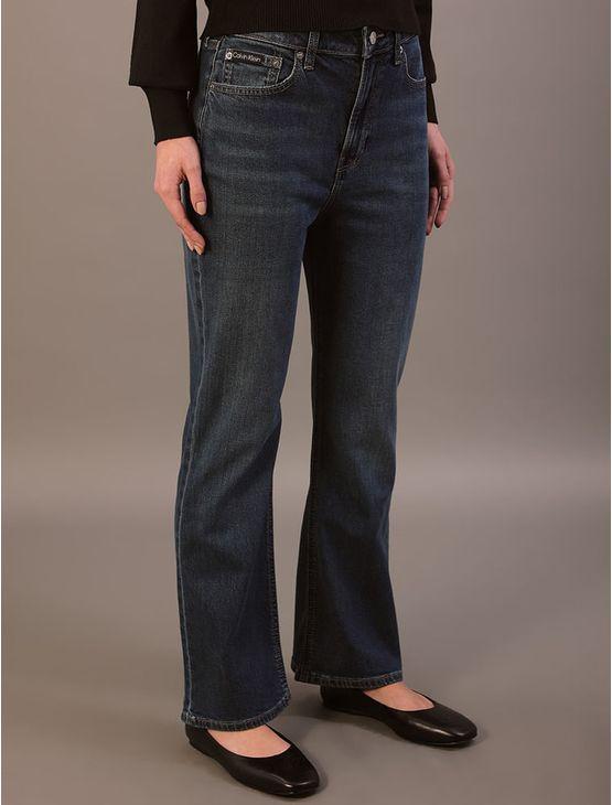 Calça Jeans Calvin Klein Jeans Feminino Cropped Flare - Azul Escuro Calça Jeans Calvin Klein Jeans Feminino Cropped Flare Azul Escuro 42
