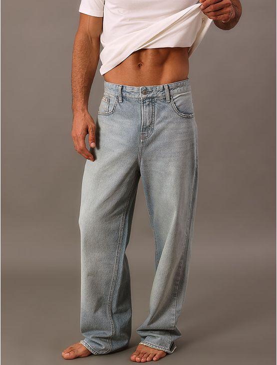 Calça Jeans Baggy 5 Pockets - Azul Claro Calça Jeans Baggy 5 Pockets Azul Claro 44