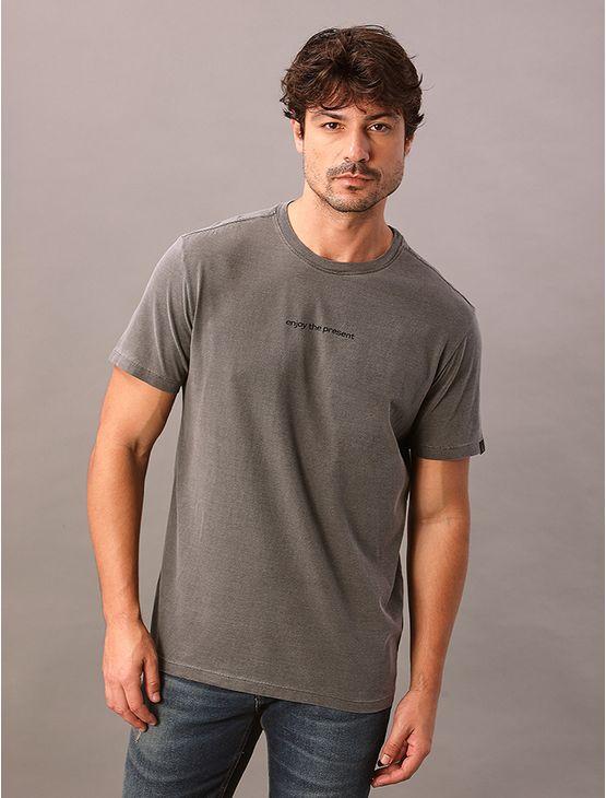 Camiseta Manga Curta Calvin Klein Jeans Masculino Enjoy The Present - Chumbo Camiseta Manga Curta Calvin Klein Jeans Masculino Enjoy The Present Chumbo Pp
