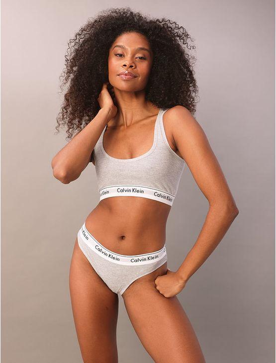 Calcinha Tanga Modern Cotton Underwear Calvin Klein - Mescla Calcinha Tanga Modern Cotton Underwear Calvin Klein Mescla m
