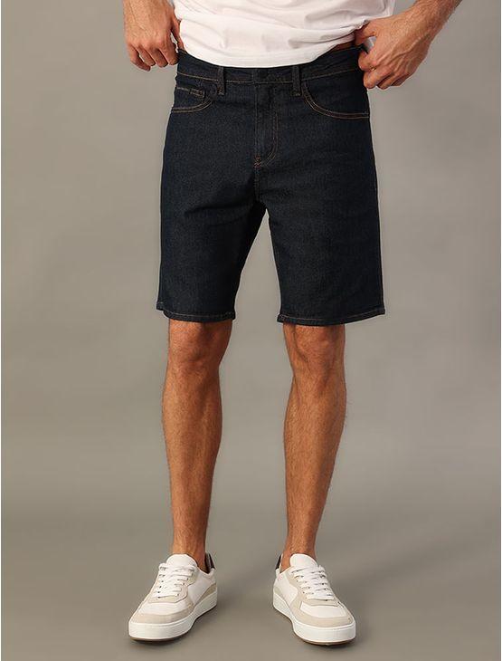 Bermuda Jeans Masculina Com Stretch Barras Dobradas Calvin Klein Jeans - Azul Marinho Bermuda Jeans Masculina Com Stretch Barras Dobradas Calvin Klein Jeans Azul Marinho 40