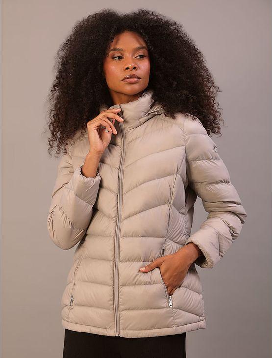 Jaqueta Calvin Klein Jeans Feminino Matelassê Acinturada - Light Grey Jaqueta Calvin Klein Jeans Feminino Matelassê Acinturada Light Grey g