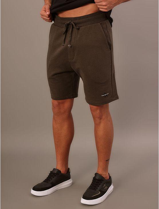 Bermuda Moletom Calvin Klein Jeans Masculino Re Issue - Militar Bermuda Moletom Calvin Klein Jeans Masculino Re Issue Militar p