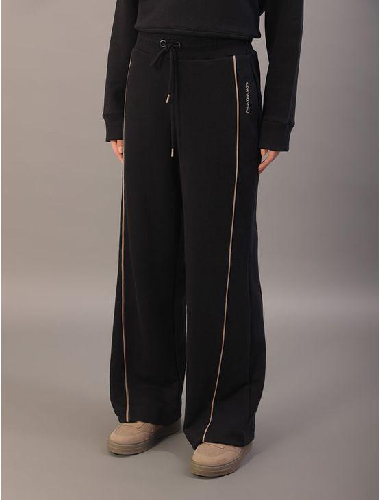 Calça Calvin Klein Jeans Feminino Detalhe Friso - Preto Calça Calvin Klein Jeans Feminino Detalhe Friso Preto m