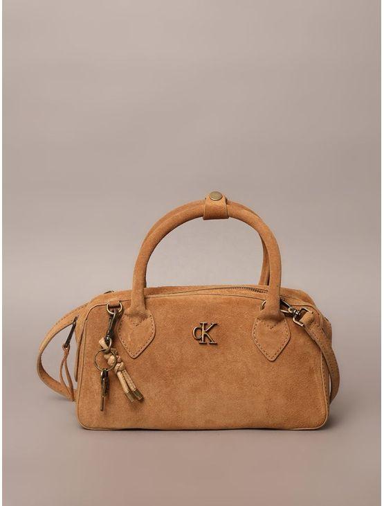 Bolsa Baguete Calvin Klein Jeans Camurça - Havana Bolsa Baguete Calvin Klein Jeans Camurça Havana u