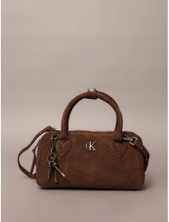 Bolsa Baguete Calvin Klein Jeans Camurça - Marrom Bolsa Baguete Calvin Klein Jeans Camurça Marrom u