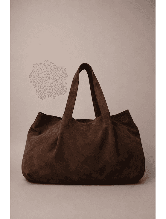Bolsa Grande Cks Camurça Dupla Função - Marrom Bolsa Grande Cks Camurça Dupla Função Marrom u