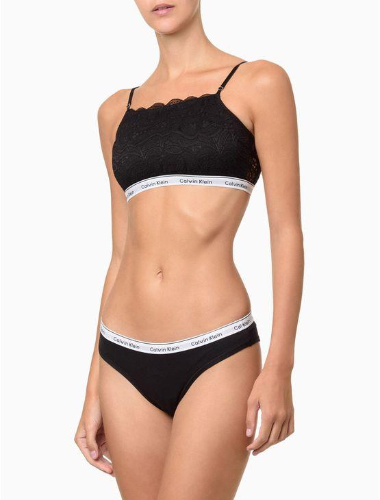 Kit 2 Calcinhas Tangas Mini Modern Cotton Calvin Klein Underwear - Preto / Branco Kit 2 Calcinhas Tangas Mini Modern Cotton Calvin Klein Underwear Preto / Branco p