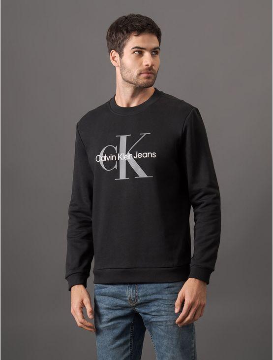 Casaco Masculino Moletom Gola Careca Calvin Klein Jeans - Preto Casaco Masculino Moletom Gola Careca Calvin Klein Jeans Preto g
