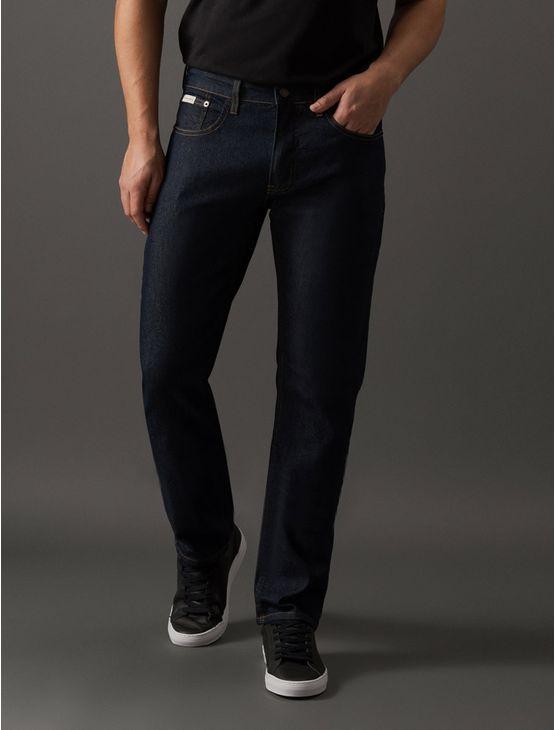 Calça Jeans Masculina Slim Cintura Baixa Tom Médio Calvin Klein Jeans - Azul Médio Calça Jeans Masculina Slim Cintura Baixa Tom Médio Calvin Klein Jeans Azul Médio 48