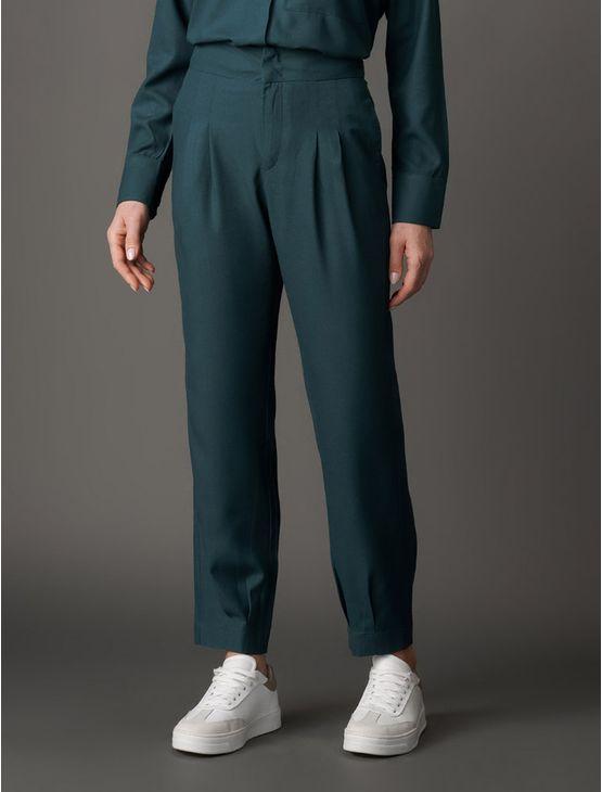 Calça Feminina Cargo de Viscose Calvin Klein - Verde Calça Feminina Cargo de Viscose Calvin Klein Verde 40