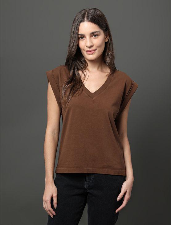 Blusa Feminina Malha Rugby Calvin Klein Jeans - Marrom Blusa Feminina Malha Rugby Calvin Klein Jeans Marrom Pp