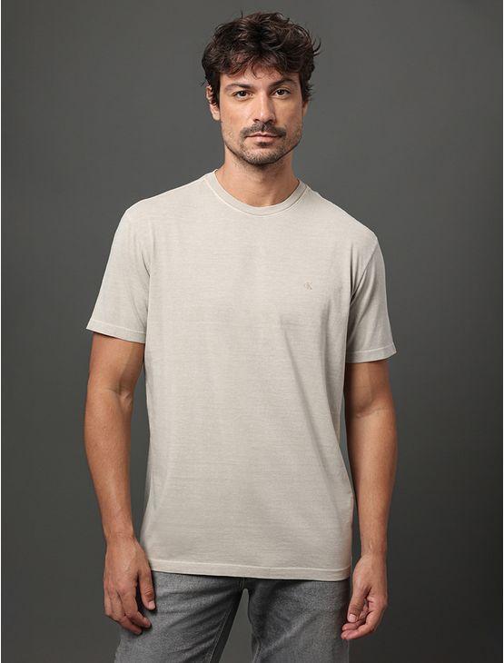 Camiseta Masculina Monogram Pigmento Calvin Klein Jeans - Caqui Claro Camiseta Masculina Monogram Pigmento Calvin Klein Jeans Caqui Claro p