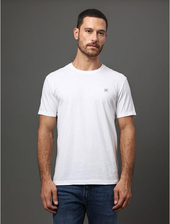 Camiseta Masculina Patch Calvin Klein Jeans - Branco Camiseta Masculina Patch Calvin Klein Jeans Branco Gg