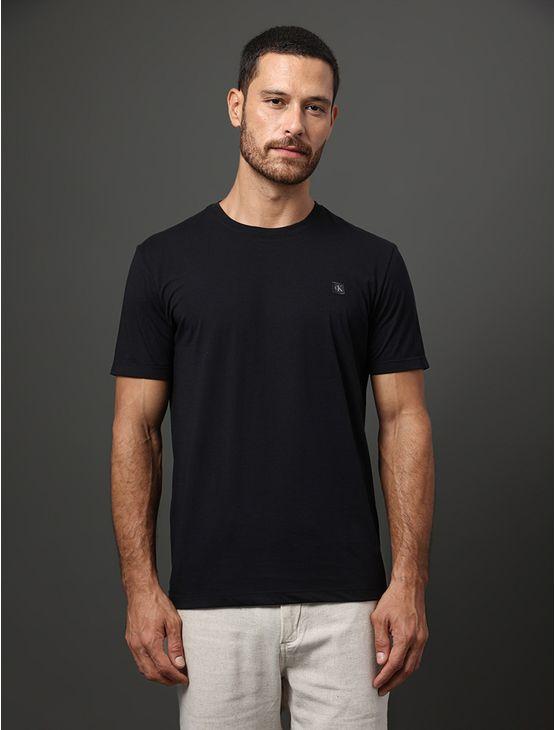 Camiseta Masculina Patch Calvin Klein Jeans - Preto Camiseta Masculina Patch Calvin Klein Jeans Preto Pp