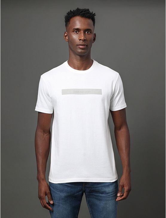 Camiseta Masculina Logo Sport Calvin Klein Jeans - Off White Camiseta Masculina Logo Sport Calvin Klein Jeans Off White Pp