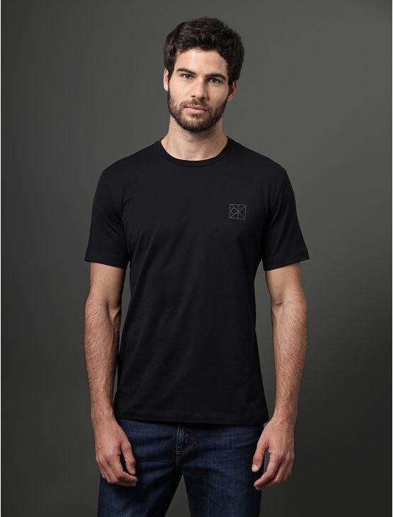 Camiseta Masculina Pima Calvin Klein - Preto Camiseta Masculina Pima Calvin Klein Preto Gg