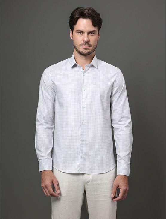 Camisa Masculina Slim Pima Cotton Calvin Klein - Branco Camisa Masculina Slim Pima Cotton Calvin Klein Branco 2