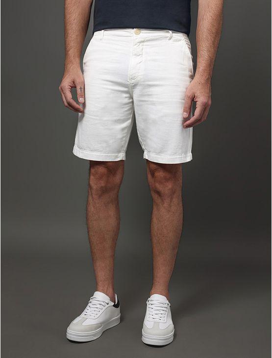 Bermuda Masculina Sarja Canhamo Calvin Klein - Branco Bermuda Masculina Sarja Canhamo Calvin Klein Branco 40