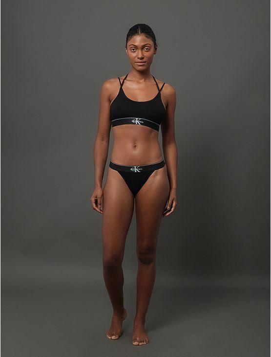 Top Feminino Cotton Monogram Calvin Klein Underwear - Preto Top Feminino Cotton Monogram Calvin Klein Underwear Preto g