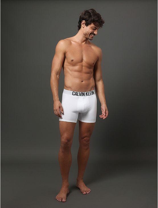 Kit 2 Cuecas Boxer Recycled Intense Power Calvin Klein Underwear - Branco/Branco Kit 2 Cuecas Boxer Recycled Intense Power Calvin Klein Underwear Branco/Branco p