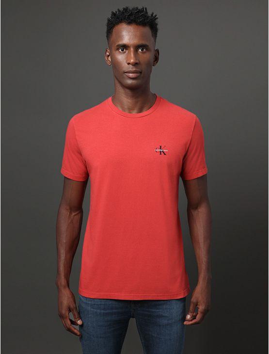 Camiseta Masculina Reissue Peito Calvin Klein Jeans - Vermelho Camiseta Masculina Reissue Peito Calvin Klein Jeans Vermelho Pp