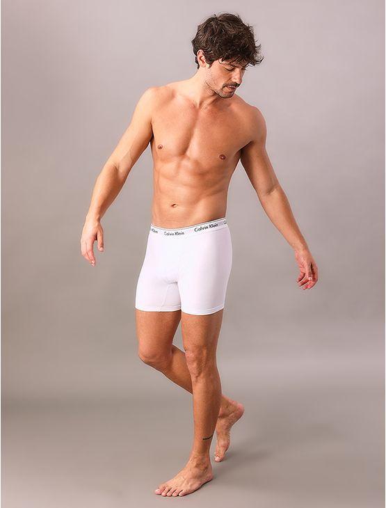 Underwear Boxer Básica Elástico Com Logo Cueca Calvin Klein - Branco Underwear Boxer Básica Elástico Com Logo Cueca Calvin Klein Branco Xl