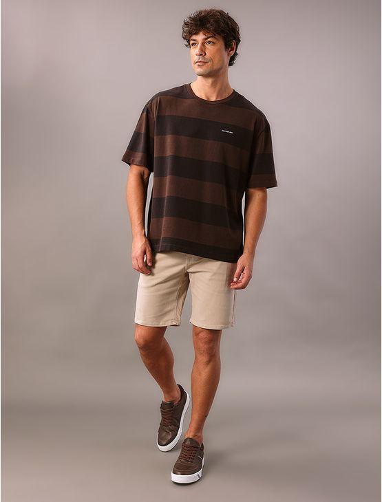 Bermuda Color Moletom Com Cadarço - Caqui Medio Bermuda Color Moletom Com Cadarço Caqui Medio 48