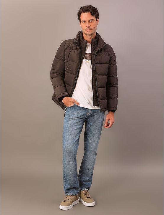 Jaqueta Calvin Klein Jeans Matelassê Com Zíper Duplo - Chumbo Jaqueta Calvin Klein Jeans Matelassê Com Zíper Duplo Chumbo m
