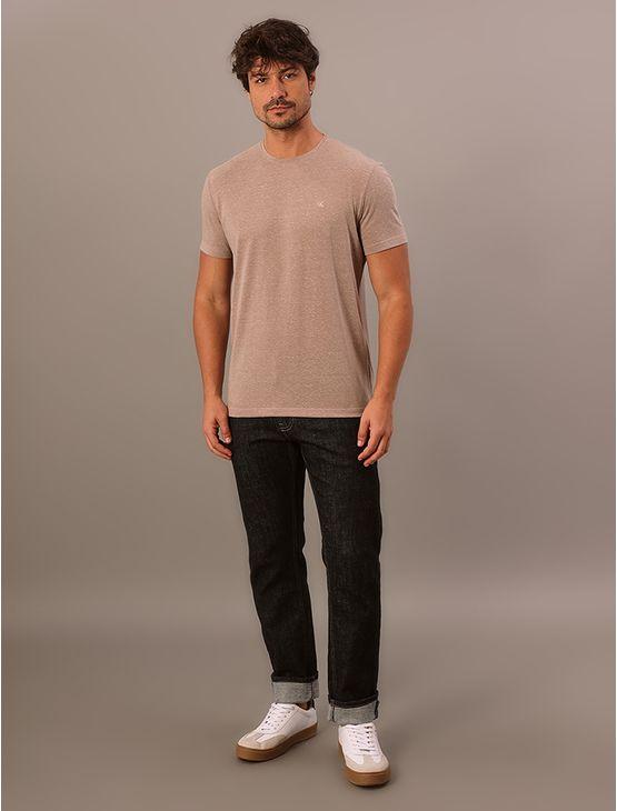 Camiseta Manga Curta Calvin Klein Jeans Masculino Botonê - Caqui Medio Camiseta Manga Curta Calvin Klein Jeans Masculino Botonê Caqui Medio Pp