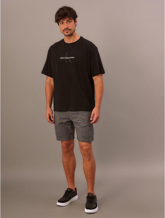 Camiseta Manga Curta Calvin Klein Jeans Masculino Re Issue Bordado - Preto Camiseta Manga Curta Calvin Klein Jeans Masculino Re Issue Bordado Preto m