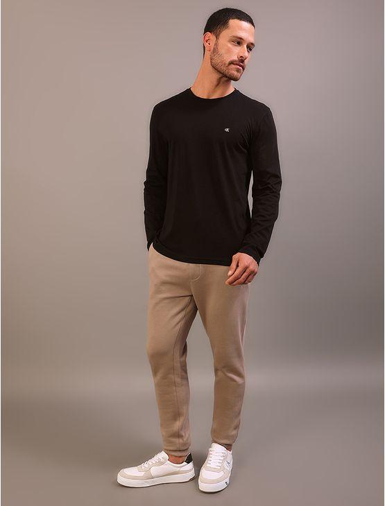 Camiseta Manga Longa Calvin Klein Jeans Masculino Calvin Klein Bordado - Preto Camiseta Manga Longa Calvin Klein Jeans Masculino Calvin Klein Bordado Preto Pp