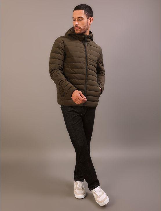 Jaqueta Masculina Calvin Klein Jeans Matelassê Com Capuz - Oliva Jaqueta Masculina Calvin Klein Jeans Matelassê Com Capuz Oliva Gg