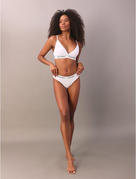 Top Triangulo Modern Cotton Calvin Klein Underwear Claro - Branco Top Triangulo Modern Cotton Calvin Klein Underwear Claro Branco l