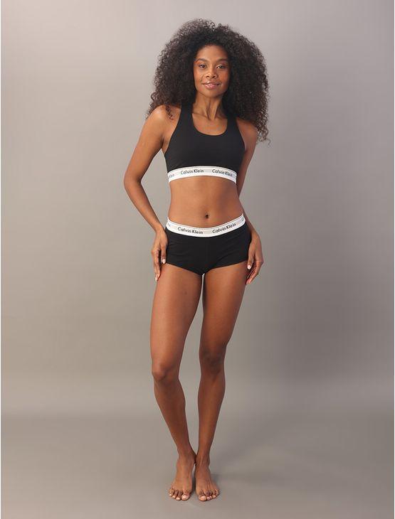 Calcinha Boyshort Modern Cotton Calvin Klein Underwear - Preto Calcinha Boyshort Modern Cotton Calvin Klein Underwear Preto l