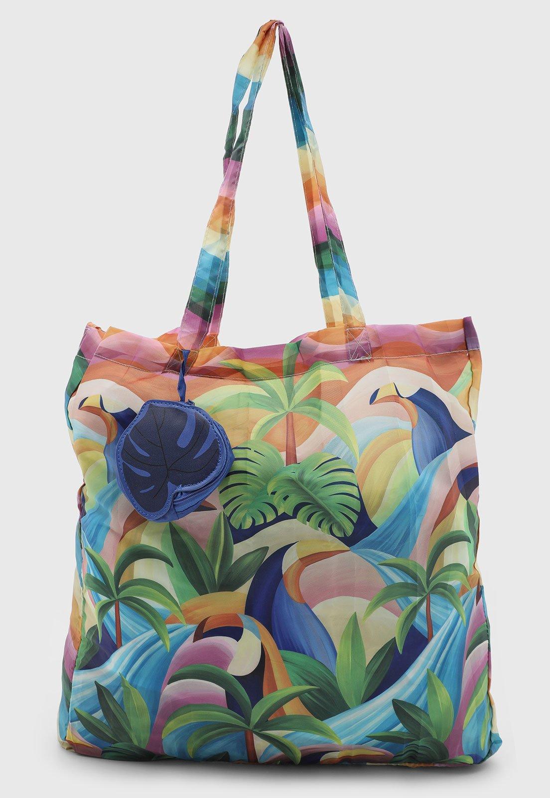 Bolsa Feminina FARM Estampa Tropical Verde