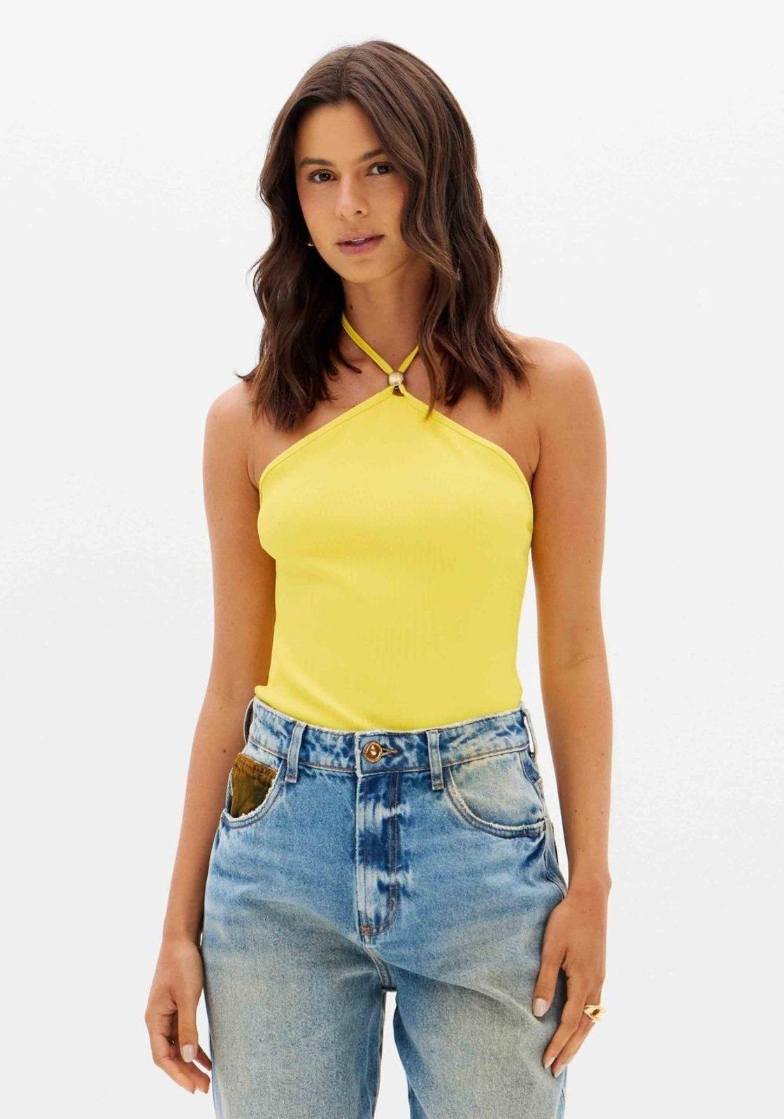 Blusa Canelada Frente Única Lança Perfume
