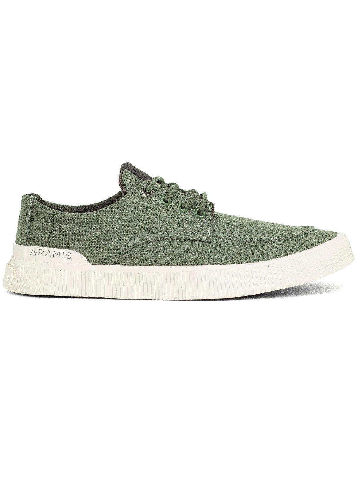 Tênis Masculino Aramis Casual Easy Sky Costurado Confortável com Cadarço Flexível Verde Oliva
