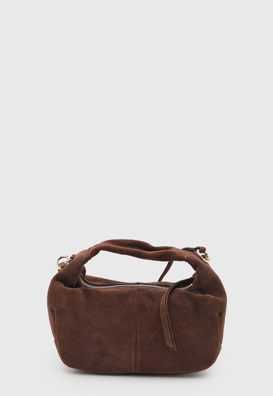 Bolsa Feminina Lança Perfume Couro Marrom
