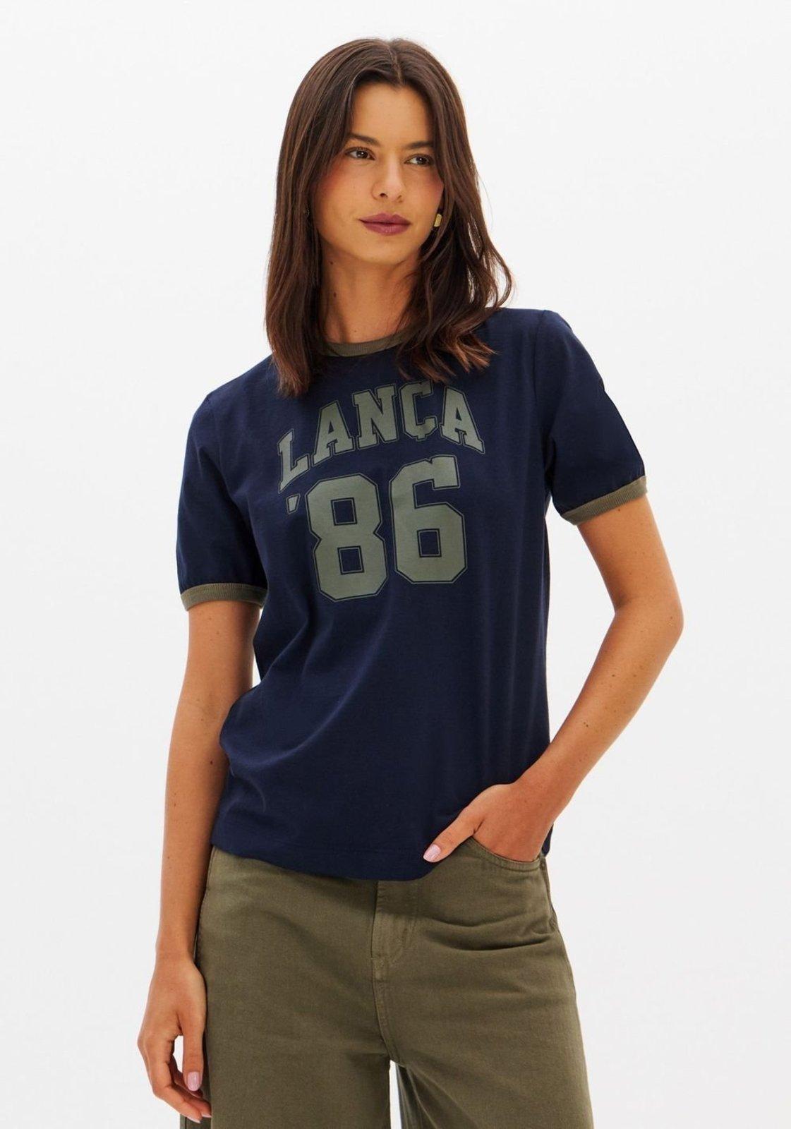 T-shirt Baby Look Manga Curta Lança Perfume