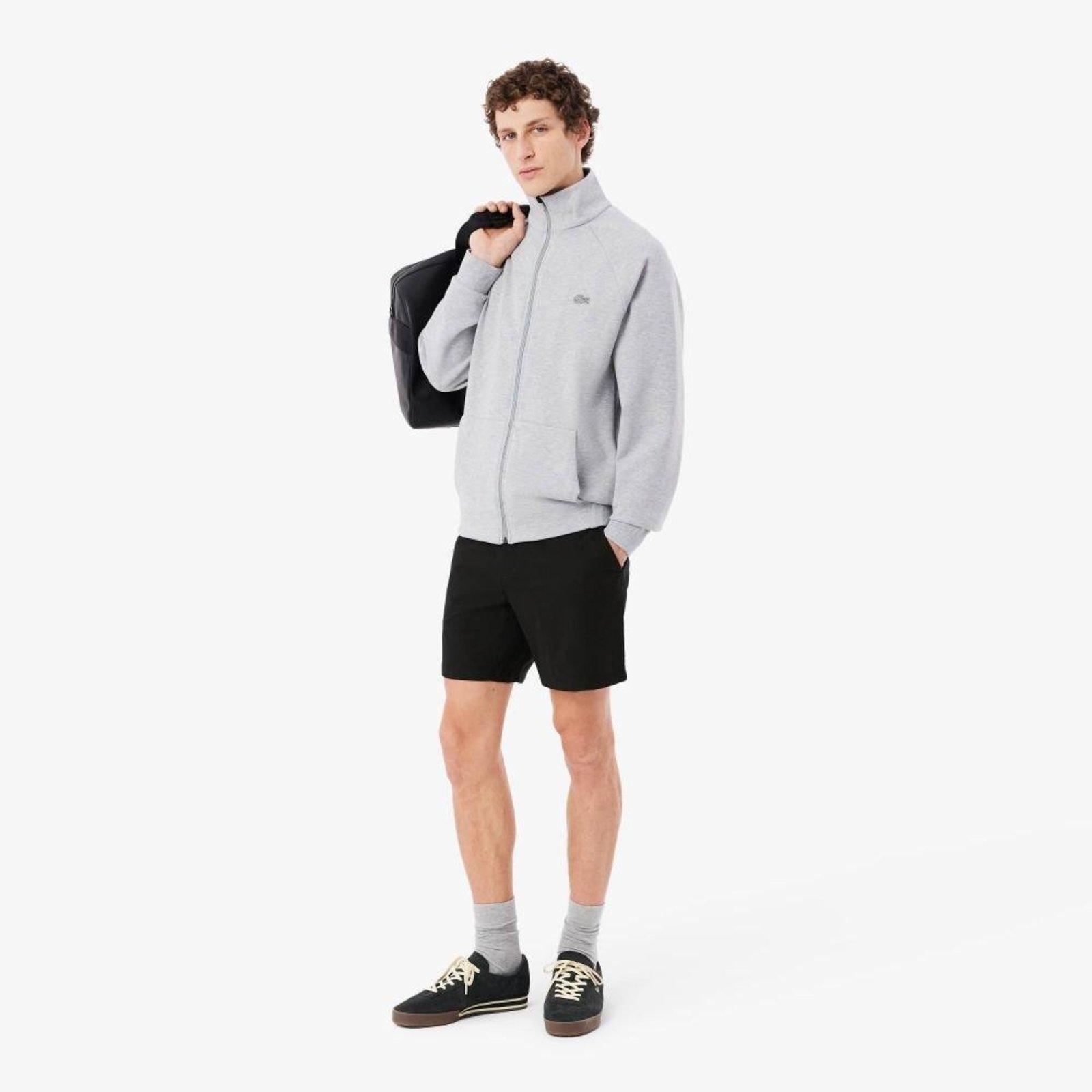 Bermuda de modelagem ajustada em malha stretch Preto