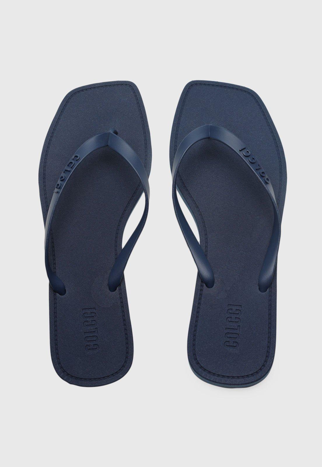 Chinelo Feminino Colcci Ponta Quadrada Azul Marinho