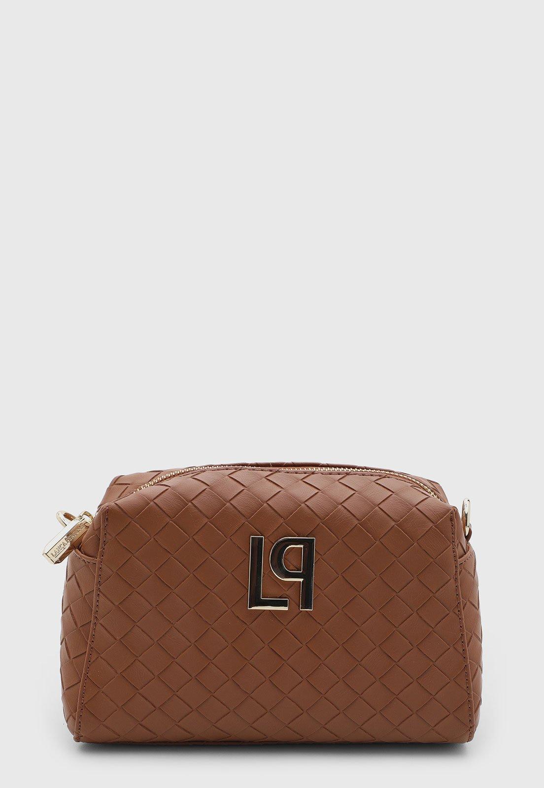 Bolsa Feminina Lança Perfume Média Textura Trançada Marrom